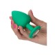 Cheeky Gems Butt Plugs 3 Piece Set Green Cheeky Gems Butt Plugs 3 Piece Set Green