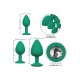 Cheeky Gems Butt Plugs 3 Piece Set Green Cheeky Gems Butt Plugs 3 Piece Set Green