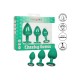Cheeky Gems Butt Plugs 3 Piece Set Green Cheeky Gems Butt Plugs 3 Piece Set Green