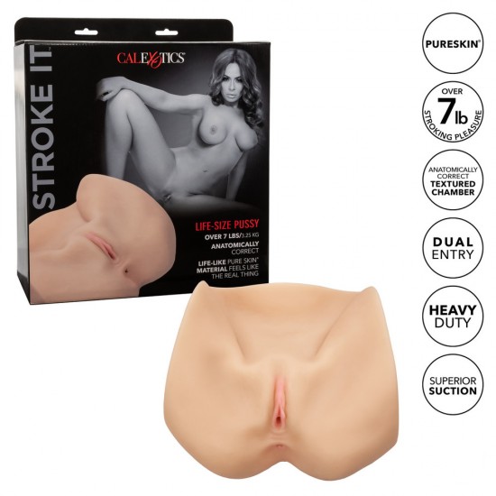 Stroke It Life Size Pussy Flesh Pink Stroke It Life Size Pussy Flesh Pink