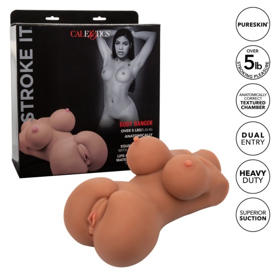 Stroke It Body Banger Flesh Brown Stroke It Body Banger Flesh Brown