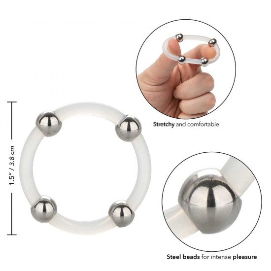 Steel Beaded Silicone Ring Large Steel Beaded Silicone Ring Large