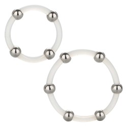 Steel Beaded Silicone Ring Set Steel Beaded Silicone Ring Set