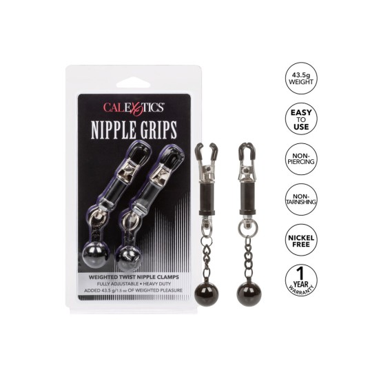 Nipple Grips Weighted Twist Nipple Clamps Nipple Grips Weighted Twist Nipple Clamps