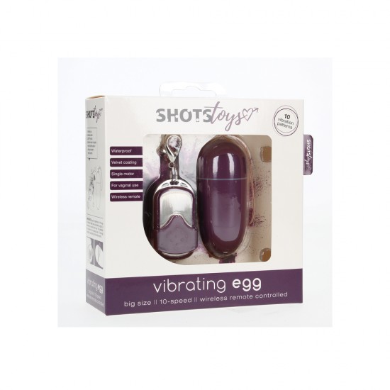 10 Speed Remote Vibrating Egg BIG Purple 10 Speed Remote Vibrating Egg BIG Purple