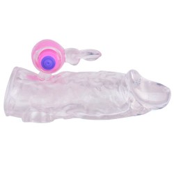 Clear Rabbit Vibrating Penis Extender Clear Rabbit Vibrating Penis Extender