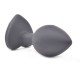 Small Heart Shaped Diamond Base Black Butt Plug Small Heart Shaped Diamond Base Black Butt Plug