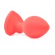 Small Heart Shaped Diamond Base Red Butt Plug Small Heart Shaped Diamond Base Red Butt Plug