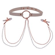 Sex and Mischief Collar with Nipple Clamps Sex and Mischief Collar with Nipple Clamps