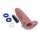 Size Up Silicone Vibrating Realistic 1 Inch Extender Size Up Silicone Vibrating Realistic 1 Inch Extender