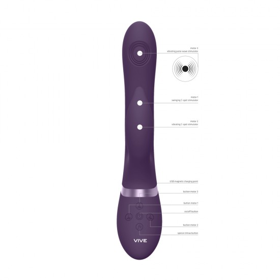Vive Aimi Pulse Wave And Vibrate G Spot Vibrator Purple Vive Aimi Pulse Wave And Vibrate G Spot Vibrator Purple