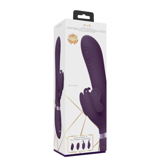 Vive Etsu Interchangeable Rabbit Vibrator Purple Vive Etsu Interchangeable Rabbit Vibrator Purple