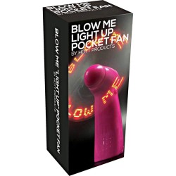Blow Me Light Up Pocket Fan Pink Blow Me Light Up Pocket Fan Pink