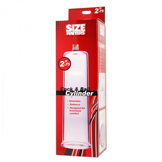 Size Matters Cock And Ball Cylinder Clear 2.75 Inch Size Matters Cock And Ball Cylinder Clear 2.75 Inch
