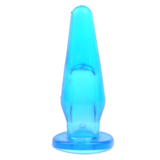 Mini Butt Plug With Finger Hole Blue Mini Butt Plug With Finger Hole Blue