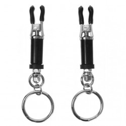 Master Series Bondage Ring Barrel Nipple Clamps Master Series Bondage Ring Barrel Nipple Clamps