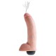 King Cock 9 Inch Squirting Dildo With Balls Flesh King Cock 9 Inch Squirting Dildo With Balls Flesh