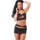 Black Mini Skirt And Crop Top UK Size 8 to 12 Black Mini Skirt And Crop Top UK Size 8 to 12