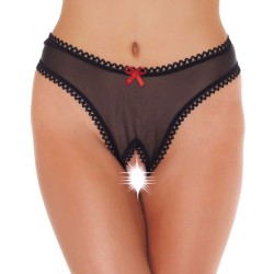 Crotchless Sheer Black GString Crotchless Sheer Black GString