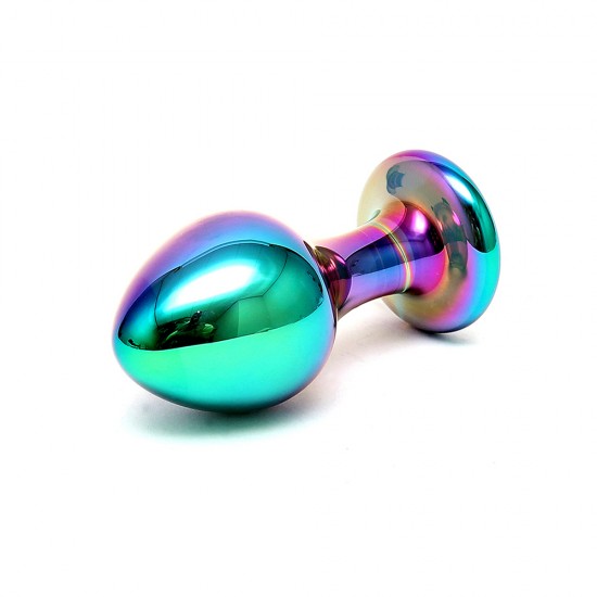 Sensual Multi Coloured Glass Melany Anal Dildo Sensual Multi Coloured Glass Melany Anal Dildo