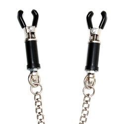 Silver Nipple Clamps With Chain Silver Nipple Clamps With Chain