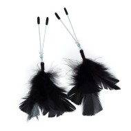 Black Feather Nipple Clamps Black Feather Nipple Clamps