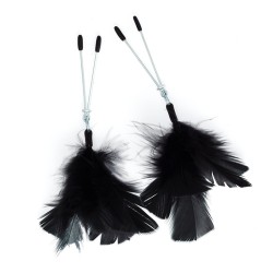 Black Feather Nipple Clamps Black Feather Nipple Clamps