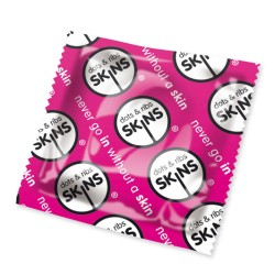 Skins Condoms Dots And Ribs x50 (Pink) Skins Condoms Dots And Ribs x50 (Pink)